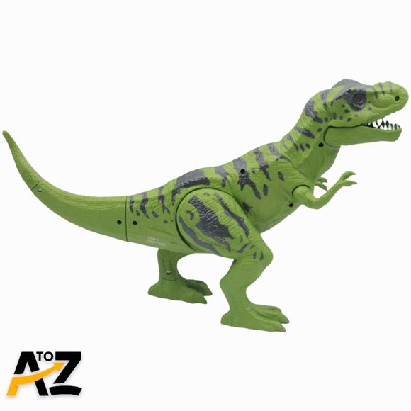 Roaring T-Rex Red Light Up Eyes Jurassic Park Tyrannosaurus Rex Dinosaur Toy - Picture 5 of 9